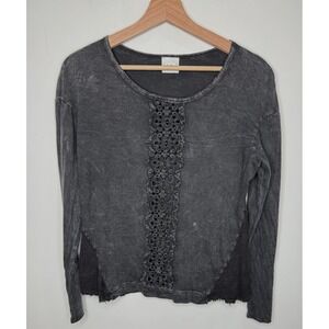 Whimsigoth Blouse Shirt Top Women S Black Fairy Grunge Goth Crochet Witchy‎ Vamp